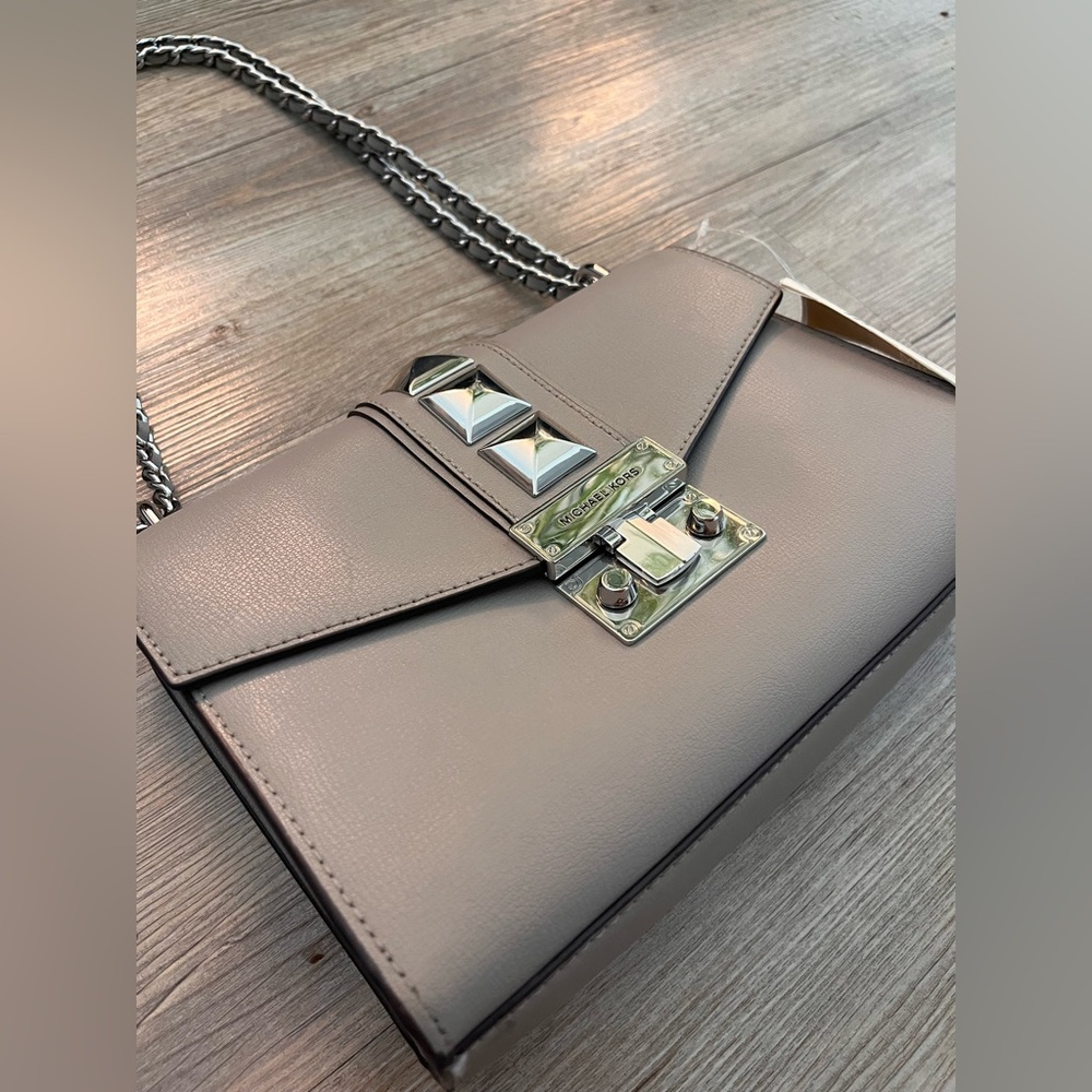 Michael Kors Rose Medium Leather Flap Shoulder Bag